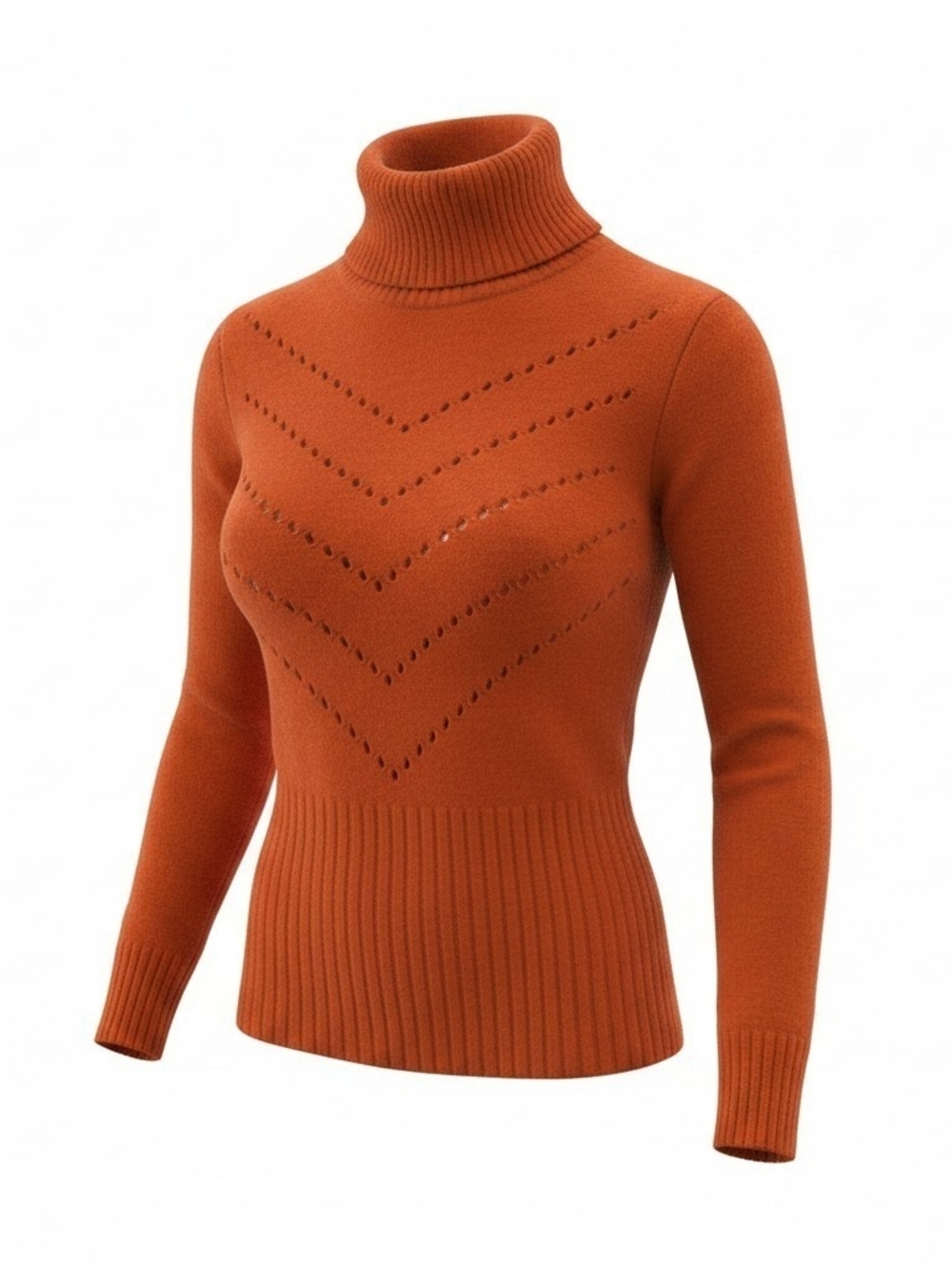 H&M Rust Orange Turtleneck Sweater